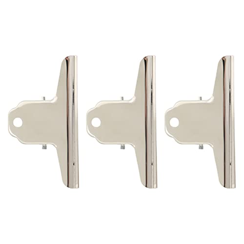 3Pcs Bulldog Clip Ferro Metallo Cerniera con Bordi Più Liscio Bloccaggio per Artigianato Sacchetti di Cibo Foto Mappe Casa Ufficio Scuola Cartella Titolare Biglietti Sigillatura