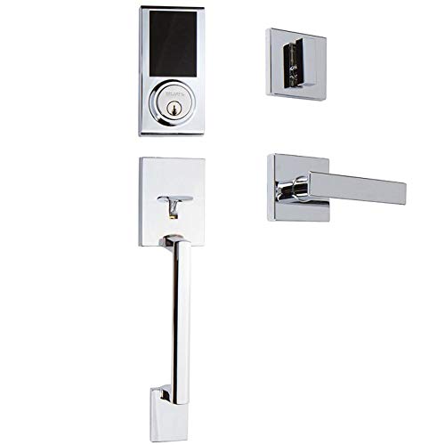 Delaney Hardware D43206K KP300 Touchscreen Digital Avino Handleset and Kira Lever in Polished Chrome Finish deadbolt Lock, One Size