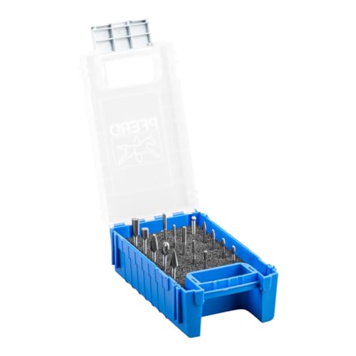 PFERD TOOLS HM-Frässtift-Set, 15-teilig, Zahnung 5, Schaft-ø 3 mm, 21901501 – Für die feine Zerspanung auf den wichtigsten industriell verwendeten Werkstoffen