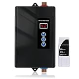 Tankless Water Heater Electric, 3000W 110V Instant Hot Water Heater Under Sink, On Demand Water Heater With Remote Control, Mini Water Heater Electric Tankless Under Sink for RV, Kitchen (Black)