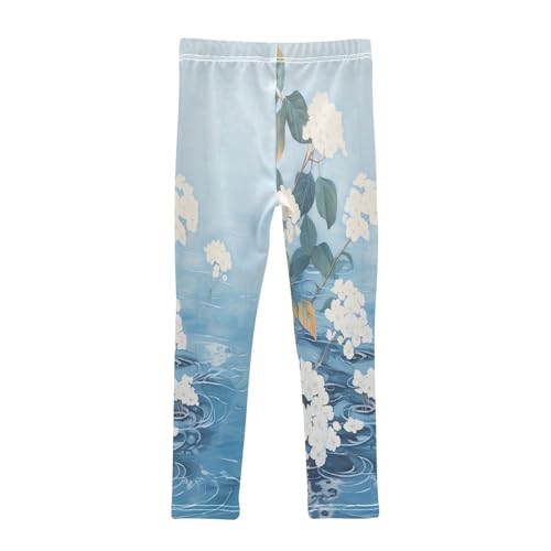 Bolaz Toddler Girls Leggings Printed Yoga Pants Leggings Water White Flower for Kids2