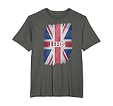 Leeds | British United Kingdom Flag Vintage UK Souvenir T-Shirt