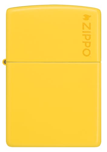 Image of Zippo 46019ZL Reg Sunflower Yellow w Zippo Model Windproof Pocket Fuel Refillable Lighter, BIS Certified