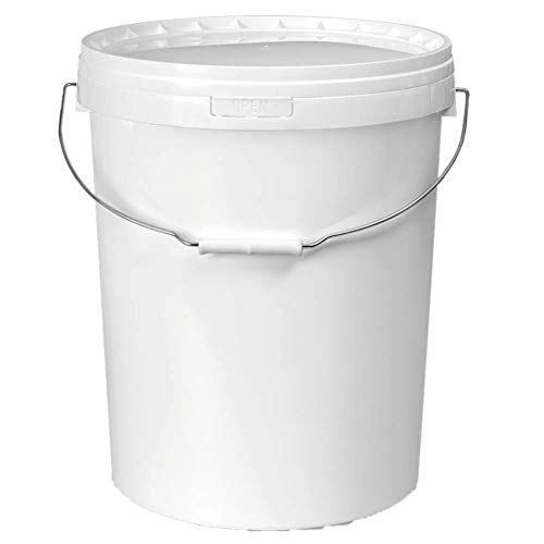 Secchio in plastica da 25 litri con coperchio e