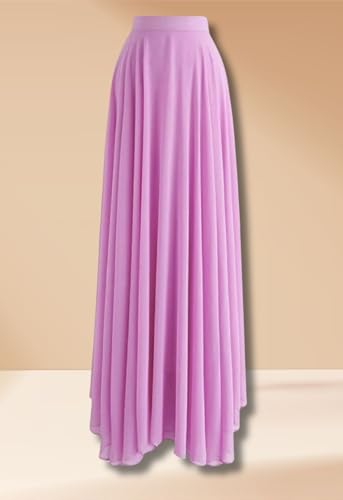Image of Women's Full Length Georgette Long Skirt- Lehenga with 8 Meters Maxi Flare