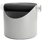 Hemobllo Kaffeeklopfbox Klein aus Stahl mit Abdeckung Espresso Auffangbehälter für Kaffeesatz...