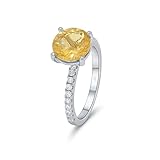Anillo con Piedra Natural de Citrino Amarilla