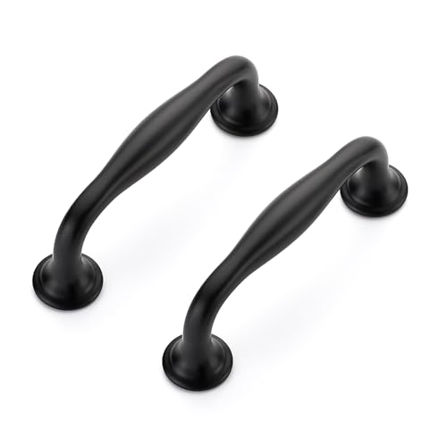 Image of Ravinte 20 Pack 3 Inch Matte Black Kitchen Cabinet Handles Solid Zinc Alloy Cabinet Pulls Cupboard & Drawer Handles