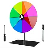Leoenir Prize Wheel 8-Inch Dry Erase Spinning Wheel – All-Metal Tabletop Roulette Wheel for Party, Birthday, Wedding, Christmas, New Year, Graduation, and Carnival Games