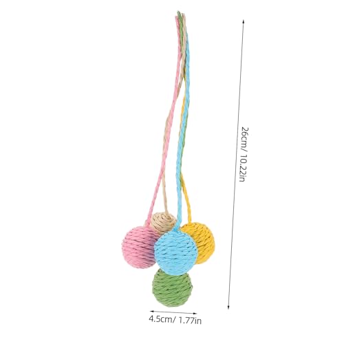 Bola de Rascador para Gatos 5 piezas con Cola de Cuerda de Sisal miniatura 2