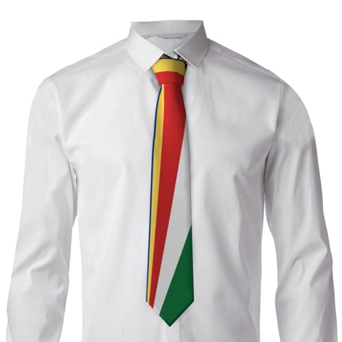 Corbata clásica de la bandera de Seychelles de Seychelles, para hombre, corbata de tela de primera calidad para bodas, oficina, fiestas, como imagen 5