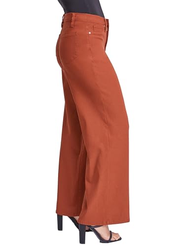 YMI Women's Hyperstretch Forever Color High Rise Wide Leg Pants2