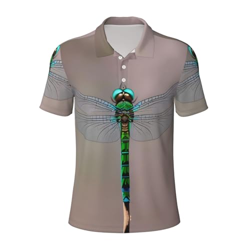 Polo respirant pour homme à motif libellule idéal pour rester frais en été
