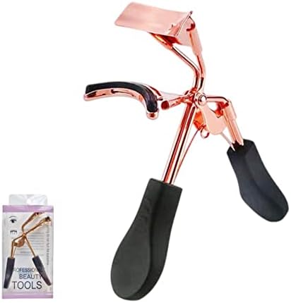 Whalrace Eyelash Curlers, Carbon Steel Eyelash Curler with Black PS Non-Slip Handle, Lash Curler for All Eyelash Curl, Natural and Long Lasting Eye Lash Curler for Women(Rose Gold)