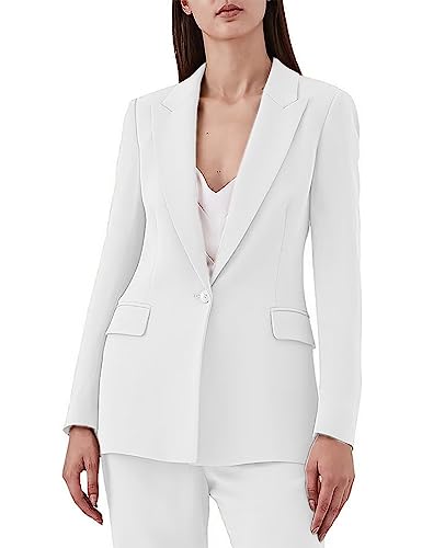 Pantsuit for Women 2 Piece One Button Solid Business Women's Suit Dressy Casual Tuxedo Suit for Ladies2