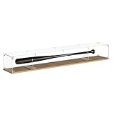 Acrylic Baseball Bat Display Case, 39' Clear UV-Protected Dust-Proof Showcase, 3mm Thick, 360° Visibility for Home, Office, Sports Collectors & Gift Display (Wood)
