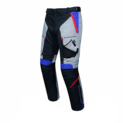Sweep | Pantalón de Moto con 2 Forros Desmontables para 4 Estaciones | Ideal para Invierno y Verano con Protecciones Desmontables   Marcado CE Multicolor, M