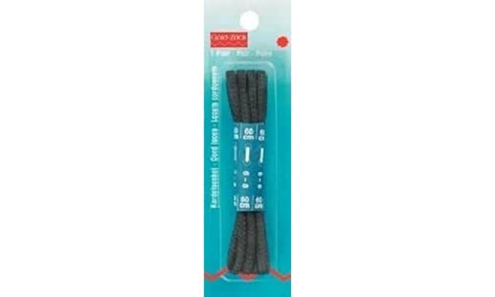 Prym Cord Laces, Black, 60 cm x Ø 5 mm, Schwarz, 2 Stück