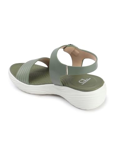 Image of Carlton London women's Lightweight Comfort Wedge Ankle Strap Sandals