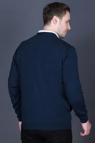 Image of GODFREY V Neck Cardigans for Men - Full Sleeve Woolen Sweater for Man Winter Wear