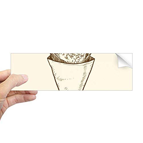 Palillos de sésamo adhesivo rectangular con cono de helado vinilo para parachoques y maletas 1