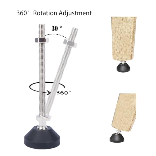 Patas ajustables M8 para nivelar muebles inestables con tuercas en T 5
