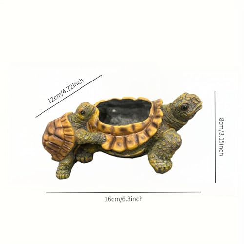 Décoration de jardin tortue pot de fleurs stable pour table