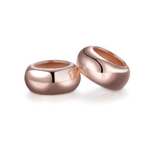 Tapón espaciador de plata esterlina 925 con acabado oro rosa 4