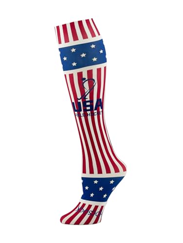 Hocsocx Team USA 2024 Socks Performance Liner Moisture-Wicking Protection for Field Hockey, Ice Hockey, and Soccer