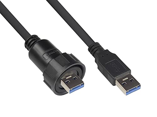 Câble USB 3.0 étanche IP67 S4 avec presse-étoupe baïonnette anti-poussière