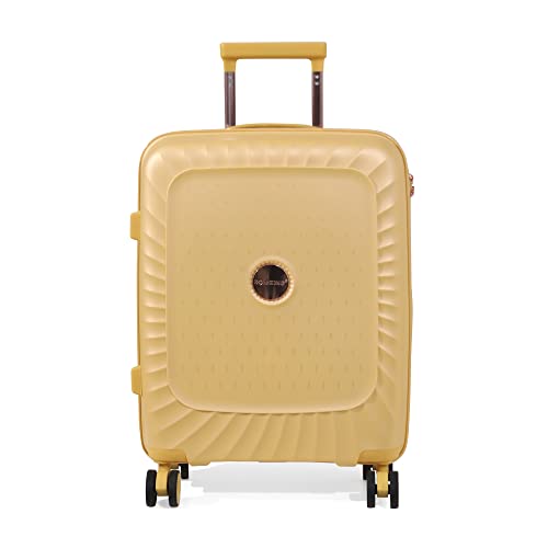 Image of ROMEING Sicily 20 inch, Polypropylene Luggage, Hard Sided, (Yellow 55 cms) Small Cabin Trolley Bag | 8 Spinner Smooth Wheels | TSA Lock | Unbreakable | Men & Women & Kids