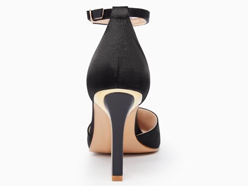 Image of Juliet Holy Womens Pumps Point Closed Toe Heels Buckle Ankle Strap D'Orsay Heeled Sandals