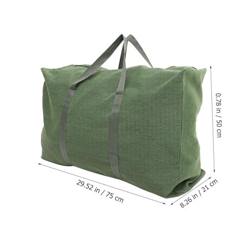 1pc Large Capacity Duffle Bag Canvas Travel Luggage Weekender Bag Handles3