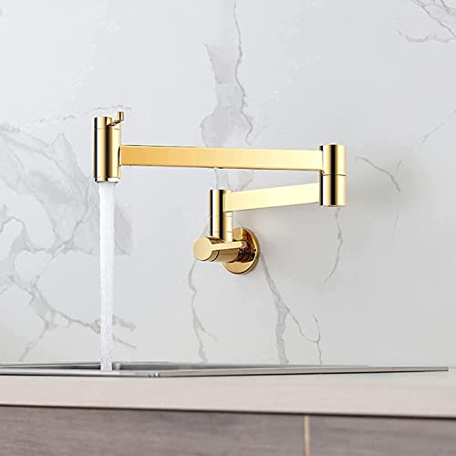 Robinet de cuisine pliable en laiton brossé titanium pour évier compact