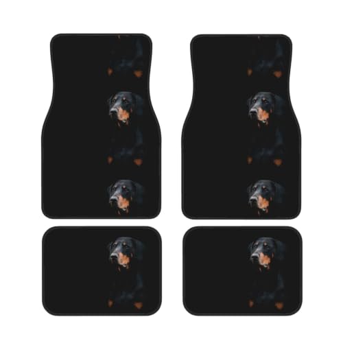 Alfombrillas de coche Doberman juego de 4 piezas de neopreno negro