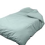 掛け布団カバー 布団カバー 綿100% ふとんカバー 掛けカバー 洗える 抗菌防臭 防ダニ オールシーズン ピーチスキン加工 全開ファスナー 通気 速乾 単品 (通年タイプ・オリーブ, セミダブル・170X210cm)