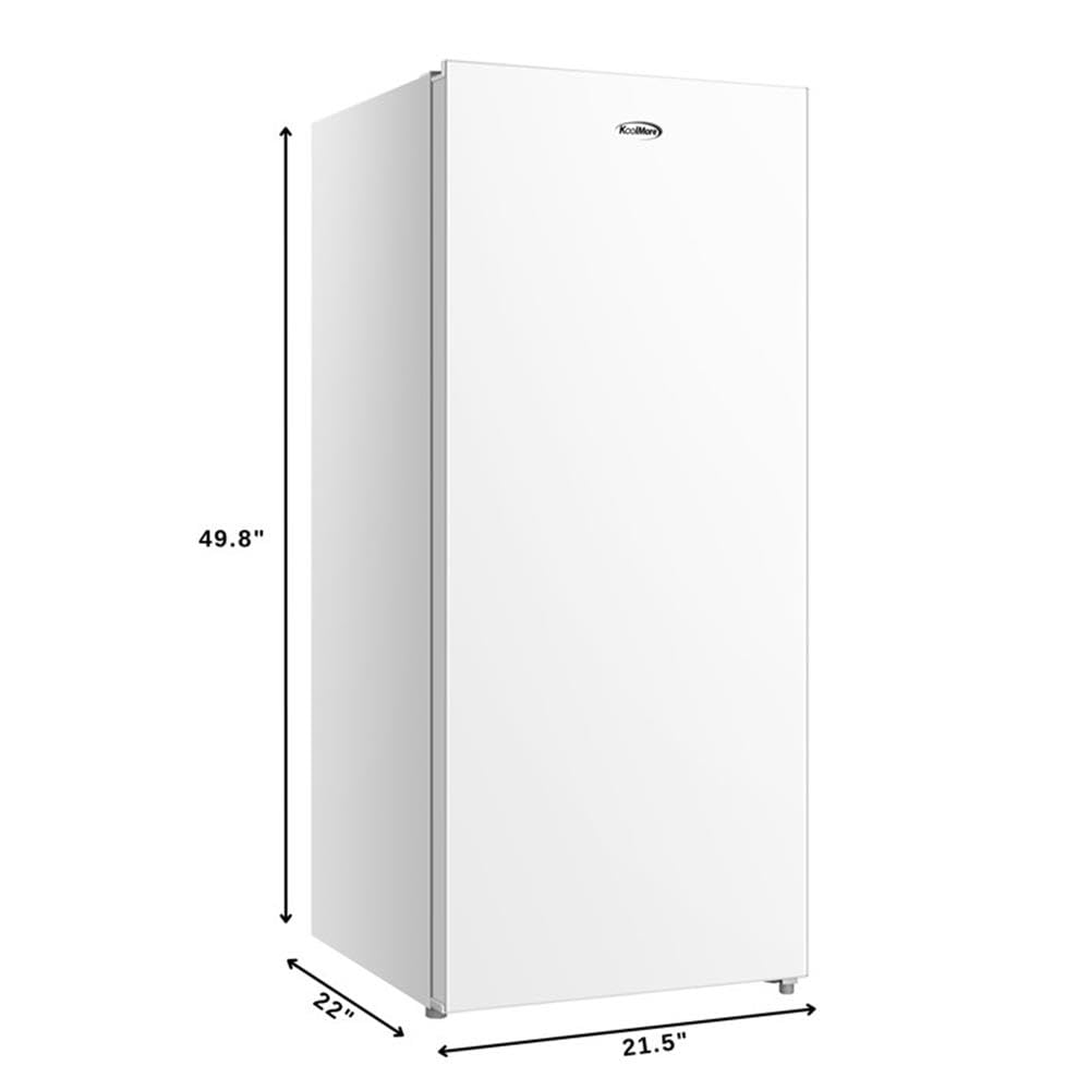 Pemberly Row 7 Cu. Ft. Convertible Upright Freezer/Refrigerator, White Metal Finish, Garage Ready, Adjustable Shelves, Reversible Door, Freestanding Design For Home Or Garage Use on Fridge.com - View 2