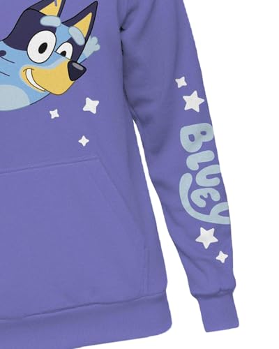 Seven Times Six Bluey Hoodie Mens Moon And Stars Long Sleeve Graphic Print Pullover2