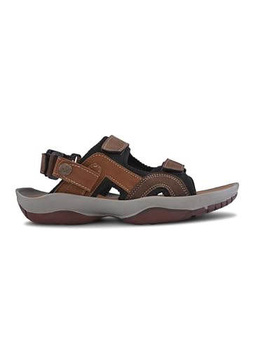 Image of Prolific Men's Casual Outdoor Sandals | Lightweight Comfort Sandals with Cushioned Sole | Durable Anti-Skid Velcro Strap Floaters for Men | Outdoor & Dailywear