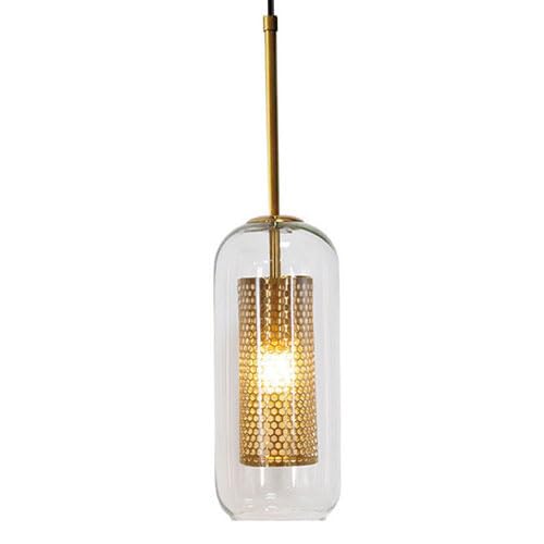 E14 Light Source Flush Mount Pendant Lamp, Single Head Ceiling Chandelier, Nordic Minimalist Style Glass Hanging Light, Living Room Restaurant Balcony Decorat Light Fixtures