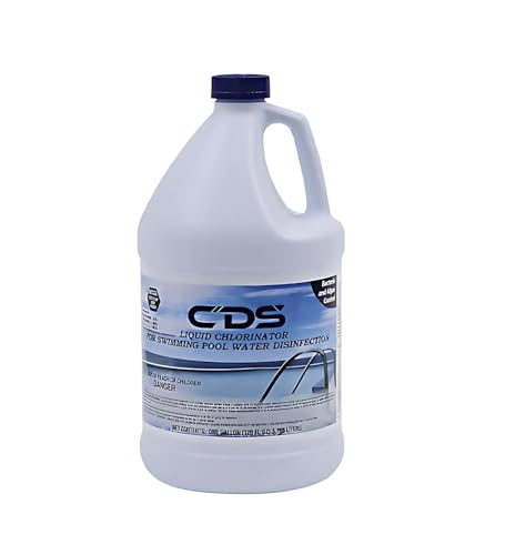 CPDI Champion Pool Shock - Ready to Use Liquid Chlorine - Commercial Grade 12.5% Concentrated Strength - 1 Gallon