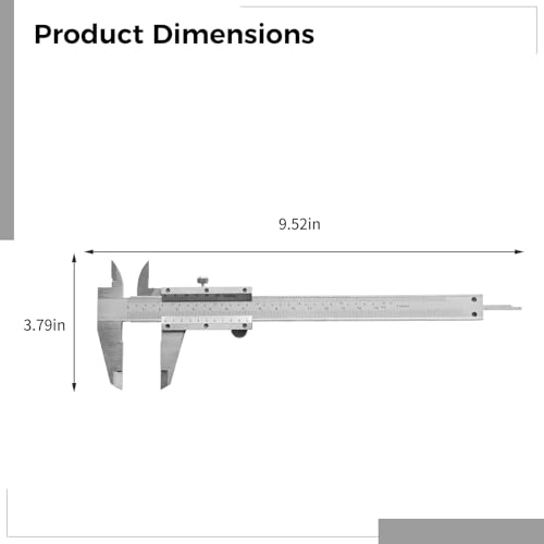 Precision 200 Mm Vernier Caliper with Stainless Steel Body, Industrial-Grade, Yb5002A-G with Dial