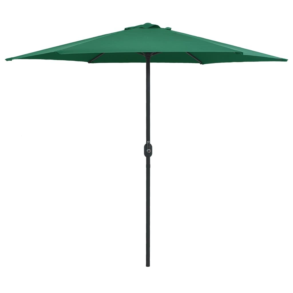 Parasol ogrodowy parasol przeciwsłoneczny do roślin, z aluminiowym masztem, 270 x 246 cm, zielony