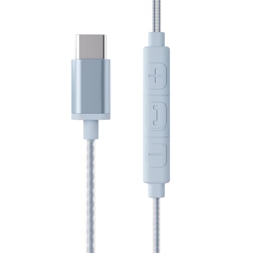 ZEBRONICS Buds C10 in Ear Type-C Wired Headphones with in-Line Mic, Metallic Design, Volume Control, 1.2M Cable, 10Mm Driver, (Light Blue) ZEBRONICS Buds C10 in Ear Type-C Wired Headphones with in-Line Mic, Metallic Design, Volume Control, 1.2M Cable, 10Mm Driver, (Light Blue)