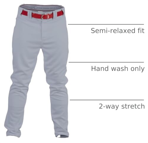 Image of Rawlings PRO 150 Series Baseball Pant | Full Length Semi-Relaxed Fit | Adult Sizes | Piped Color Options