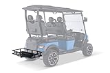 Universal Rear Cargo Carrier – Heavy-Duty Golf Cart Hitch Mount Rack, 2' Receiver – Black Steel Utility Basket by Dr. Gooliu