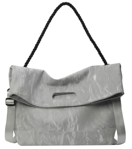 Casual Large Capacity Foldable Tote Bag for Women Commuter Handbag Adjustable Straps Shoulder Cross Body Bags 2025