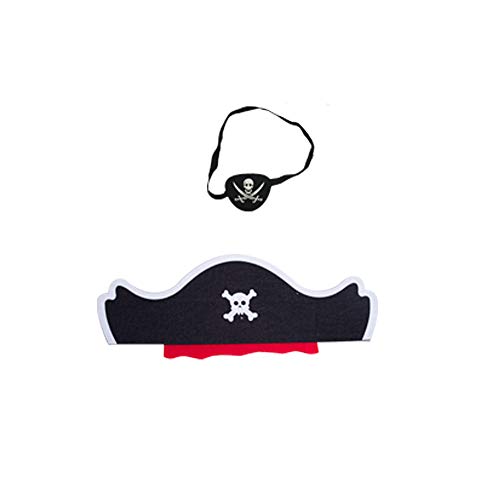 thematys Set Pirata 2 Pezzi - Cuffia e Benda per Gli Occhi - Accessori per Adulti Perfetti per Il Carnevale e Il Cosplay