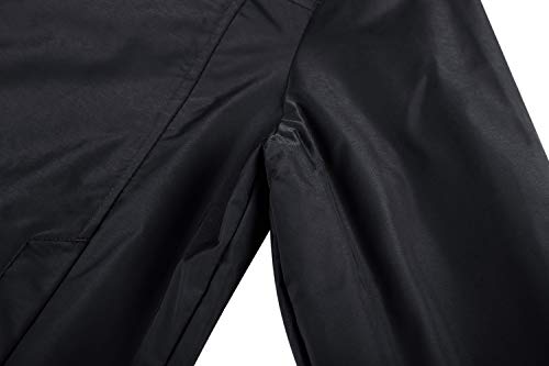 Crysully Men's Windbreaker Classic Bike Motorcycle Jacket Black #TOP6