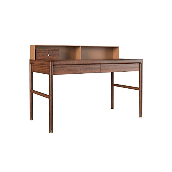 PC Laptop Table Workstation Multifunctional Wooden Desk Light Luxury Study Room Writing Workstation Desk with Leather Baffle 51" Rugged PC Laptop Desk for Home Office Desk Office Study Desk
